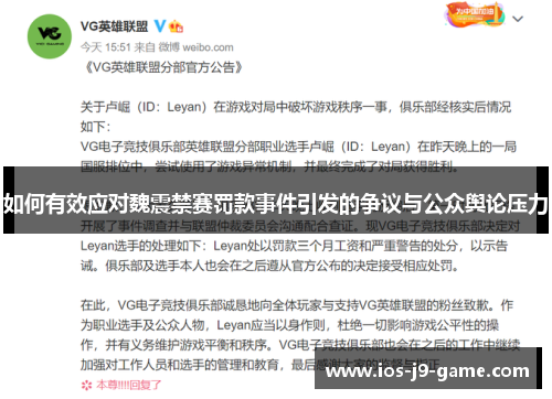如何有效应对魏震禁赛罚款事件引发的争议与公众舆论压力