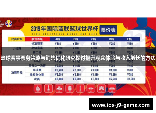 篮球赛事票务策略与销售优化研究探讨提升观众体验与收入增长的方法